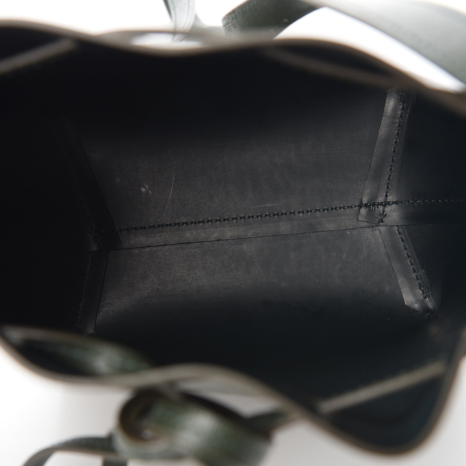 Mansur Gavriel Saffiano Mini Mini Bucket Bag Dark Green 4 of 8