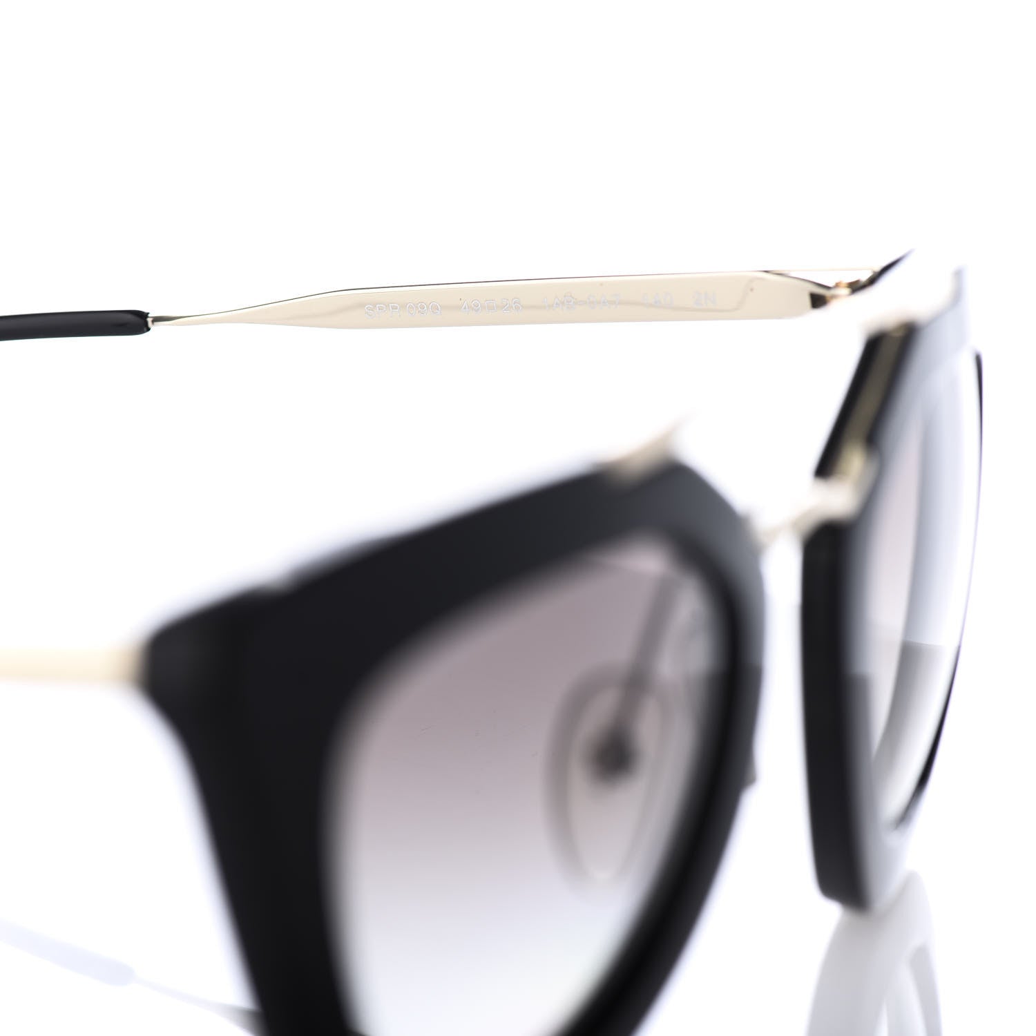Prada Acetate Cinema Sunglasses SPR 09Q Black 6 of 8