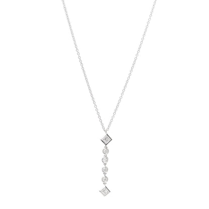 Tiffany Platinum Diamond Grace Drop Pendant Necklace 1 of 6