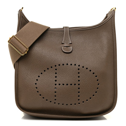 Hermes Taurillon Clemence Evelyne III PM Etoupe 1 of 11