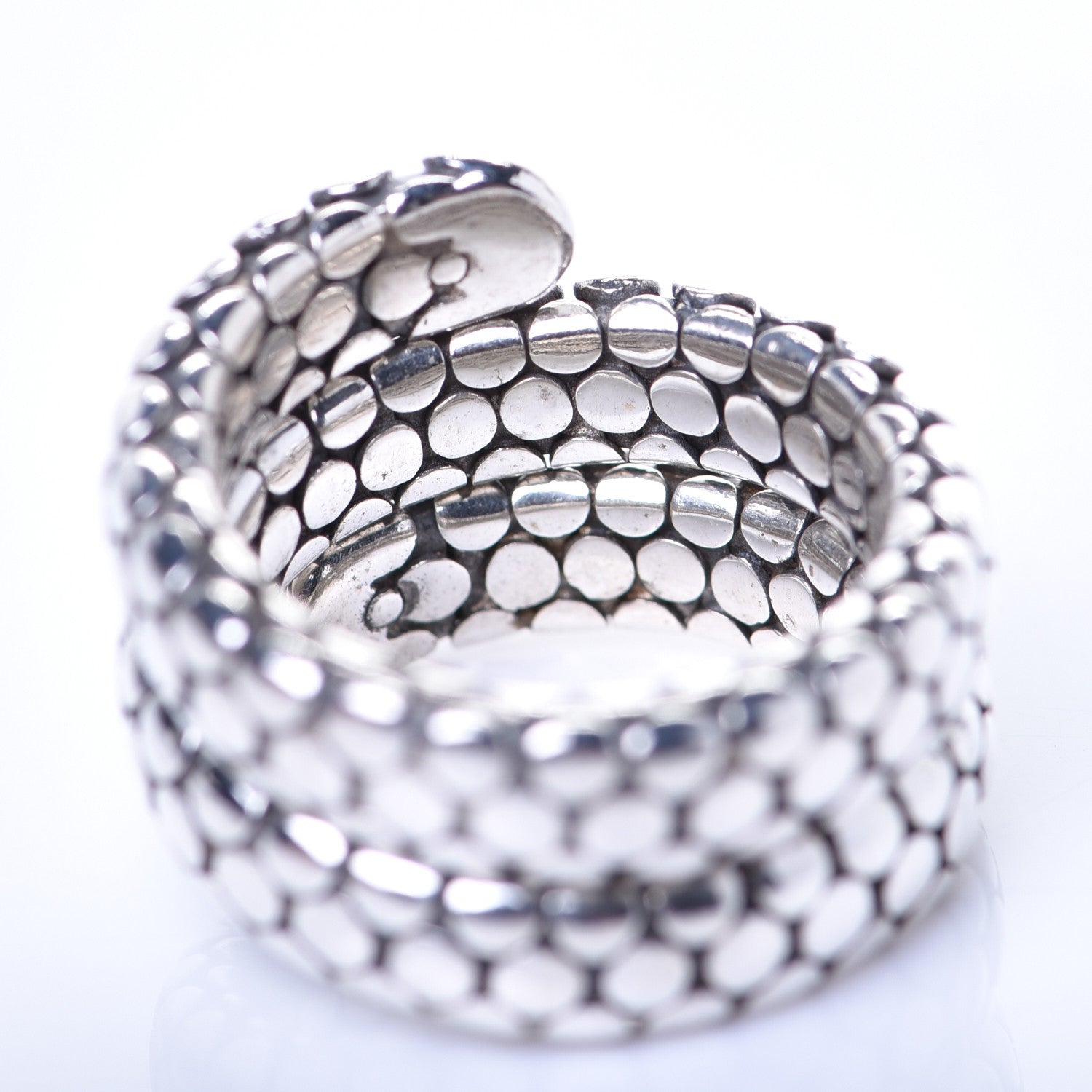John Hardy Sterling Silver Dot Double Coil Ring 54 7 5 of 5