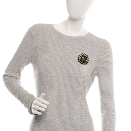 Chanel Lambskin CC Brooch Black Gold 2 of 4