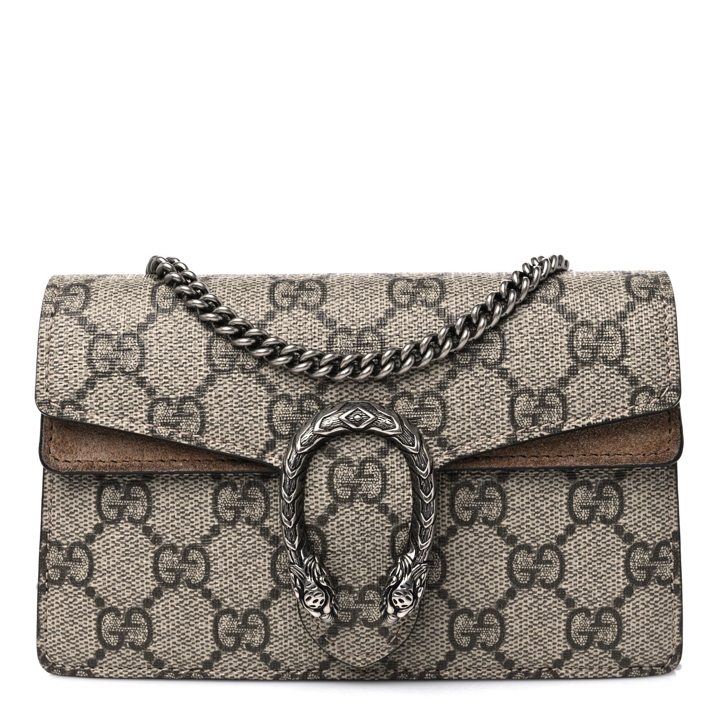 GG Supreme Monogram Super Mini Dionysus Shoulder Bag Taupe