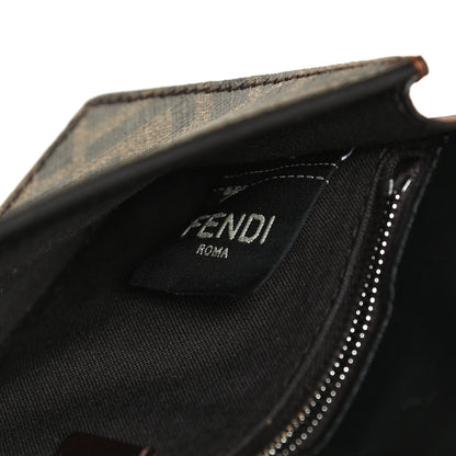 Fendi Glazed Fabric Cotton Vitello King Aura FF 1974 Baguette Belt Pouch Tobacco Moro Goji Ghianda 9 of 12