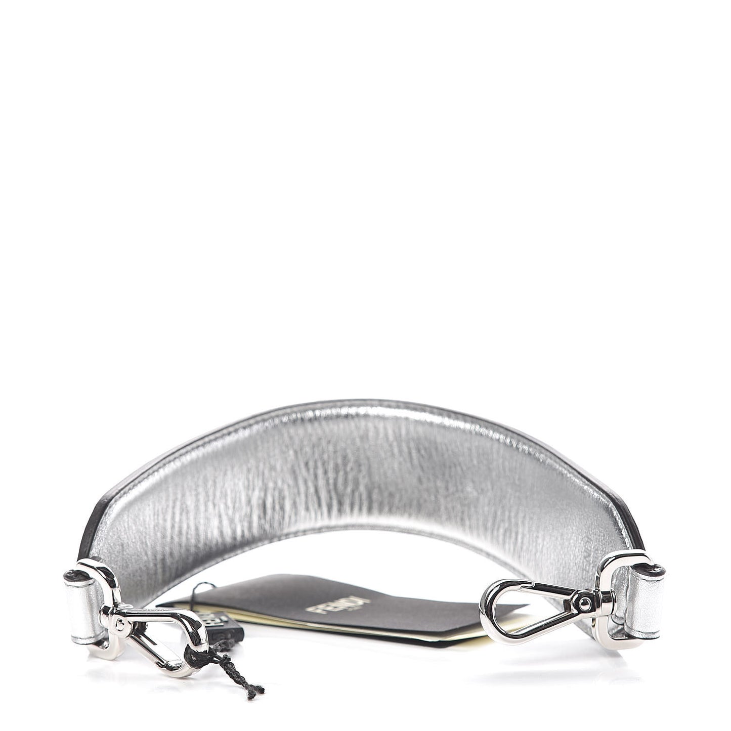 Vitello Catalan Mirror FF 1974 Embossed Mini Strap You Argento
