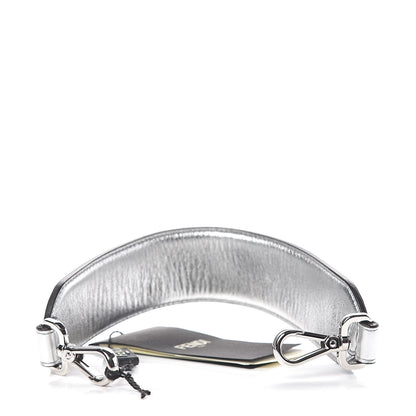 Fendi Vitello Catalan Mirror FF 1974 Embossed Mini Strap You Argento 2 of 5