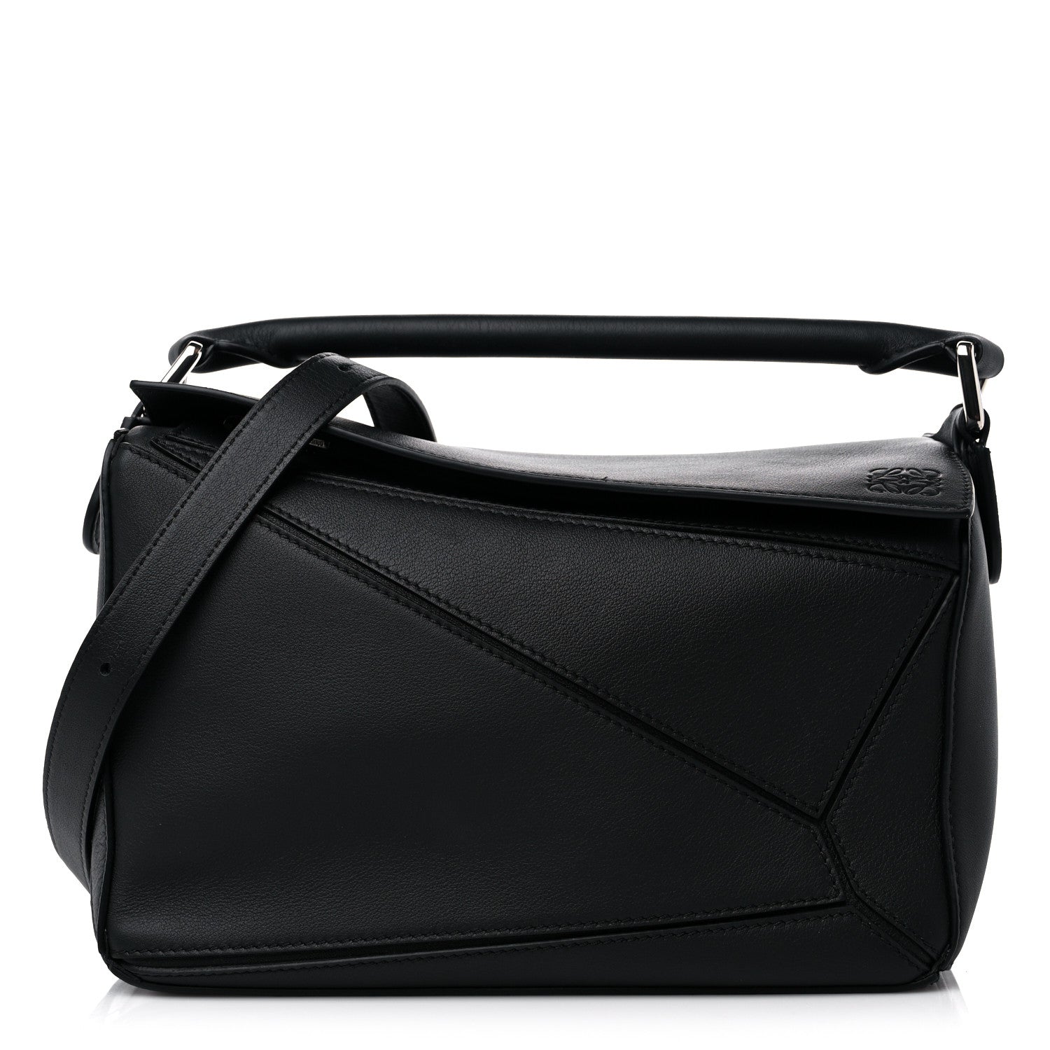 Loewe Calfskin Small Puzzle Bag Black 1 of 11