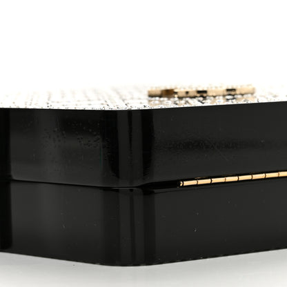 Chanel Plexiglass Crystal Quilted Minaudiere Clutch Black White 9 of 18
