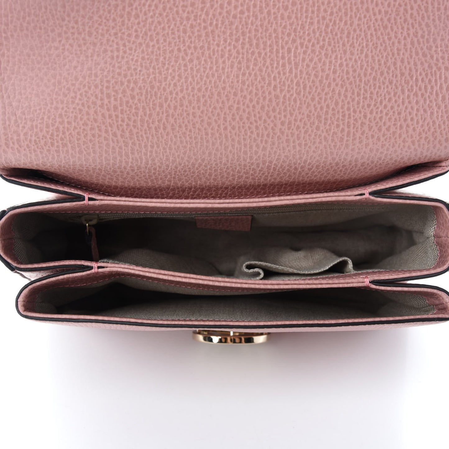 Dollar Calfskin Interlocking G Top Handle Shoulder Bag Soft Pink