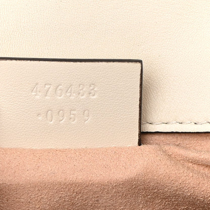 Gucci Calfskin Matelasse Super Mini GG Marmont Shoulder Bag White 7 of 16