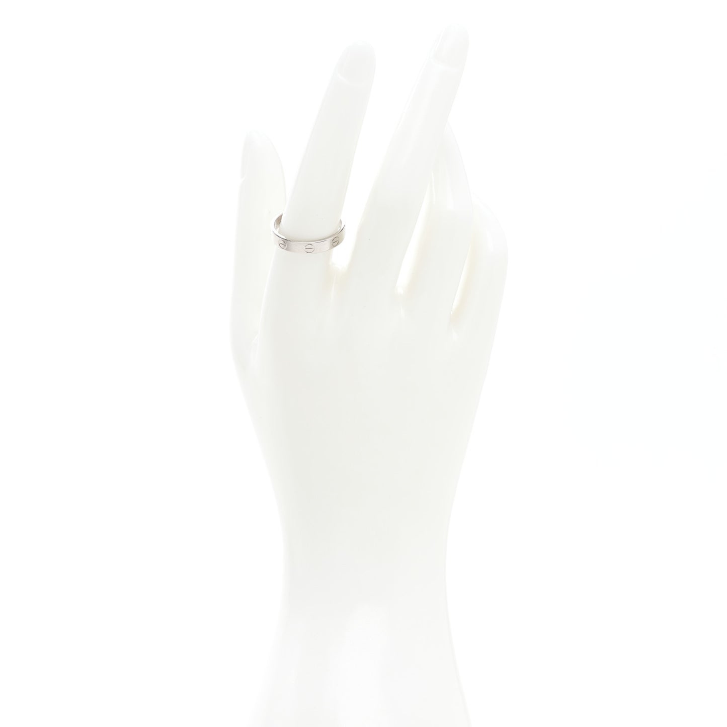 18K White Gold 3.5mm LOVE Wedding Band Ring 57 8