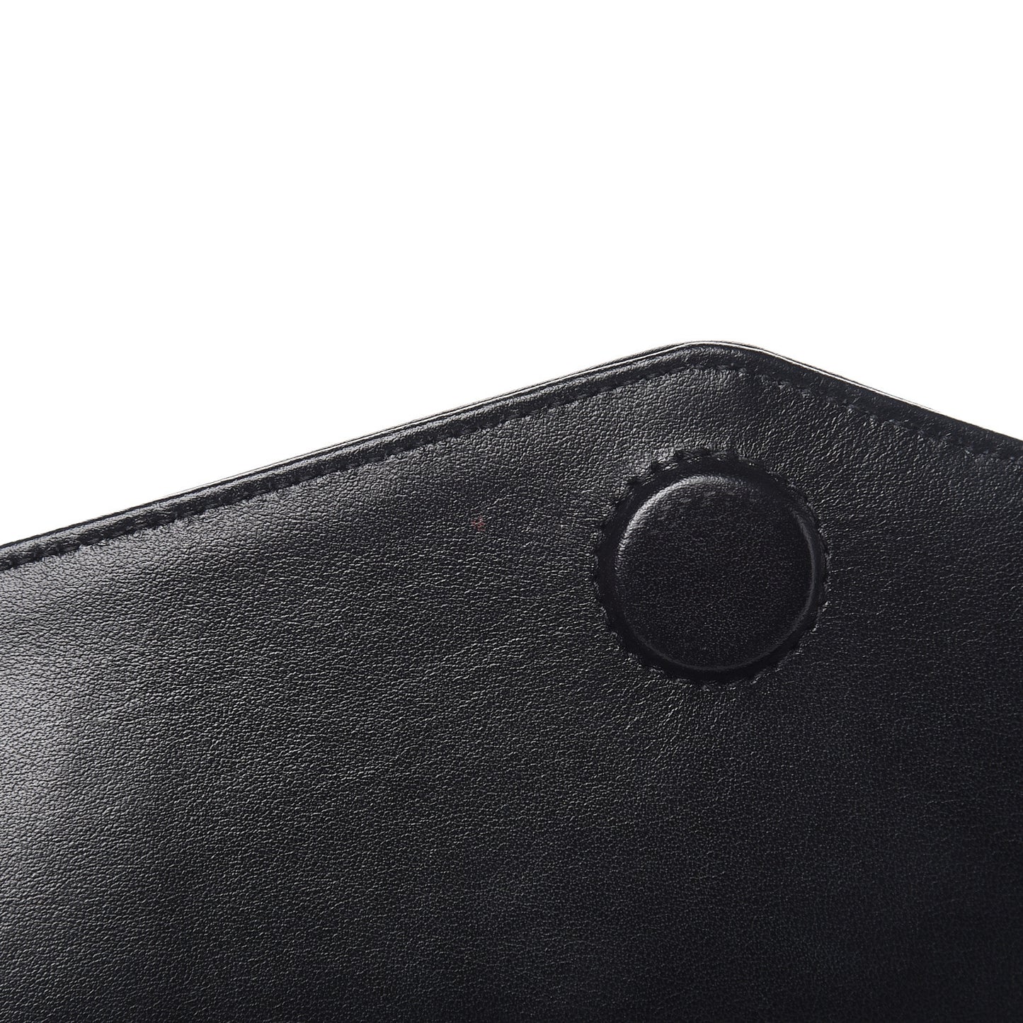 Calfskin Matelasse Chevron Monogram Uptown Clutch Black