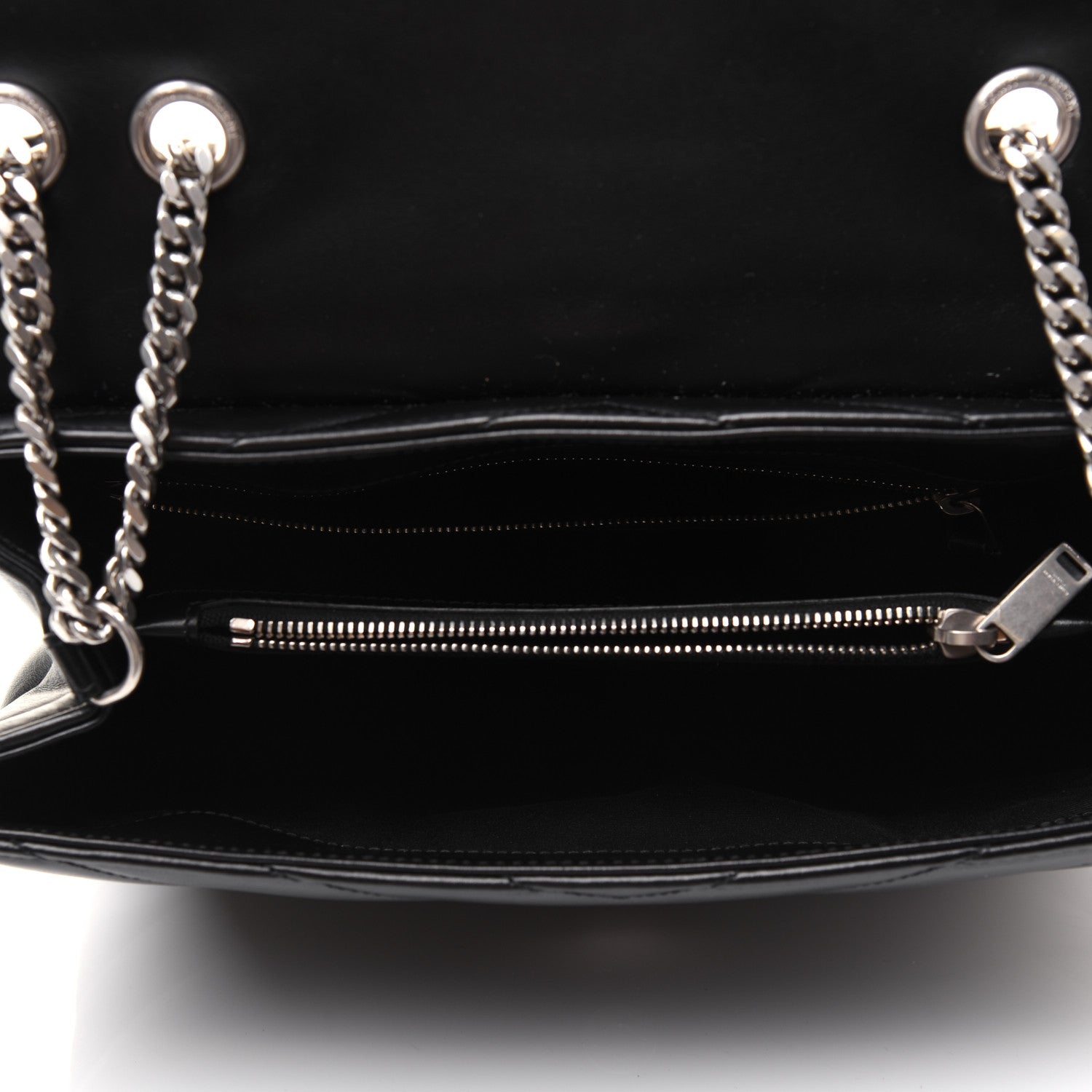 Saint Laurent Calfskin Y Quilted Monogram Medium Loulou Chain Satchel Black 5 of 20