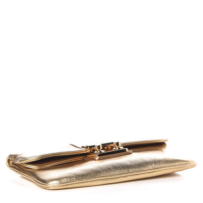 Louis Vuitton Metallic Lambskin SC Slim Clutch Gold 4 of 11