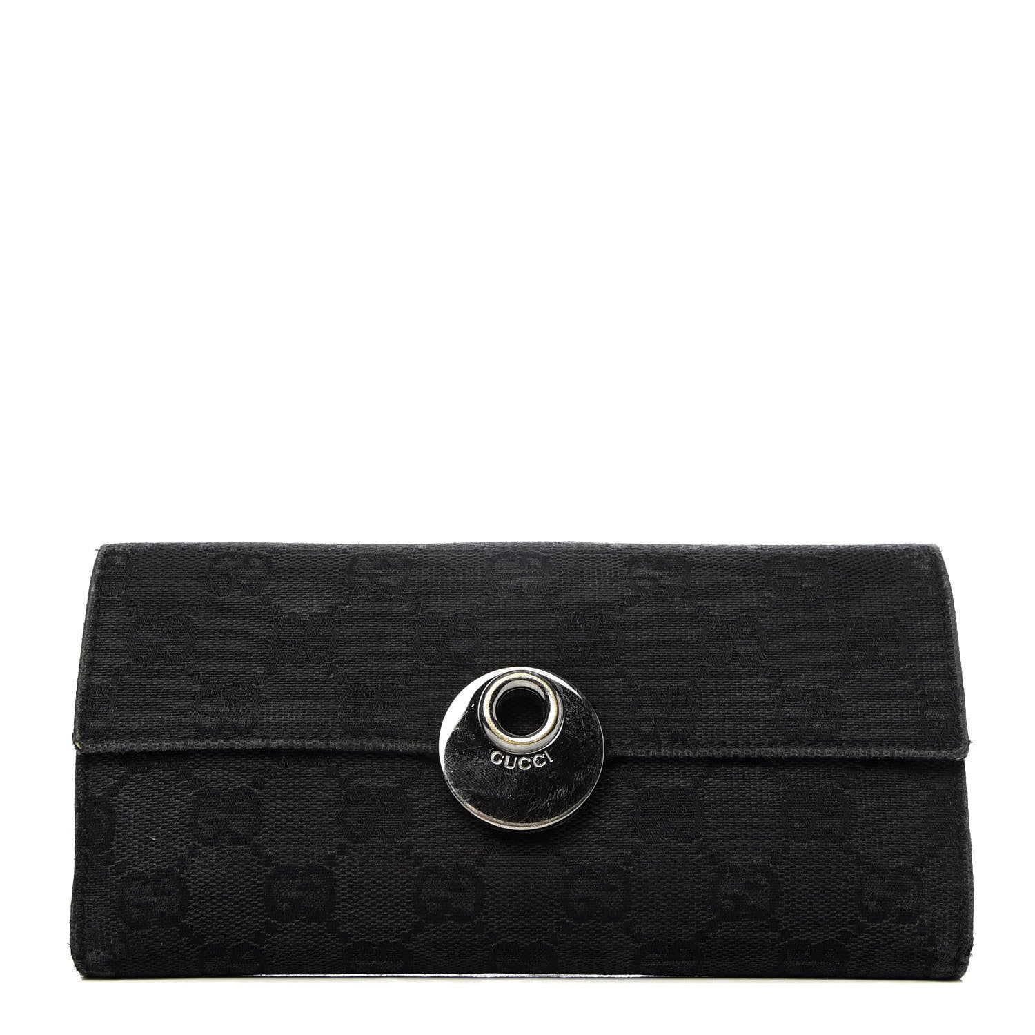 Gucci Monogram Eclipse Continental Wallet Black 1 of 7