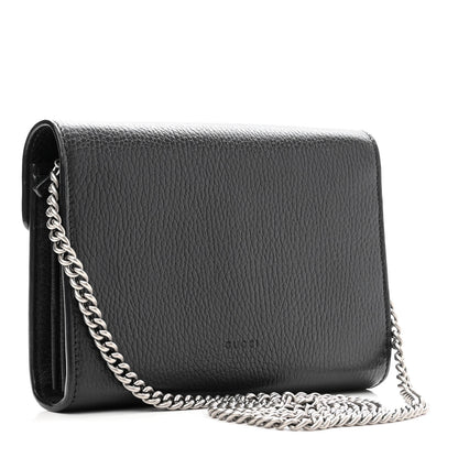 Gucci Calfskin Mini Dionysus Chain Wallet Black 4 of 15