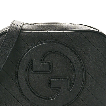 Gucci Sakai Be Green Calfskin Diagonal Stitched Small Blondie Shoulder Bag Black 8 of 10