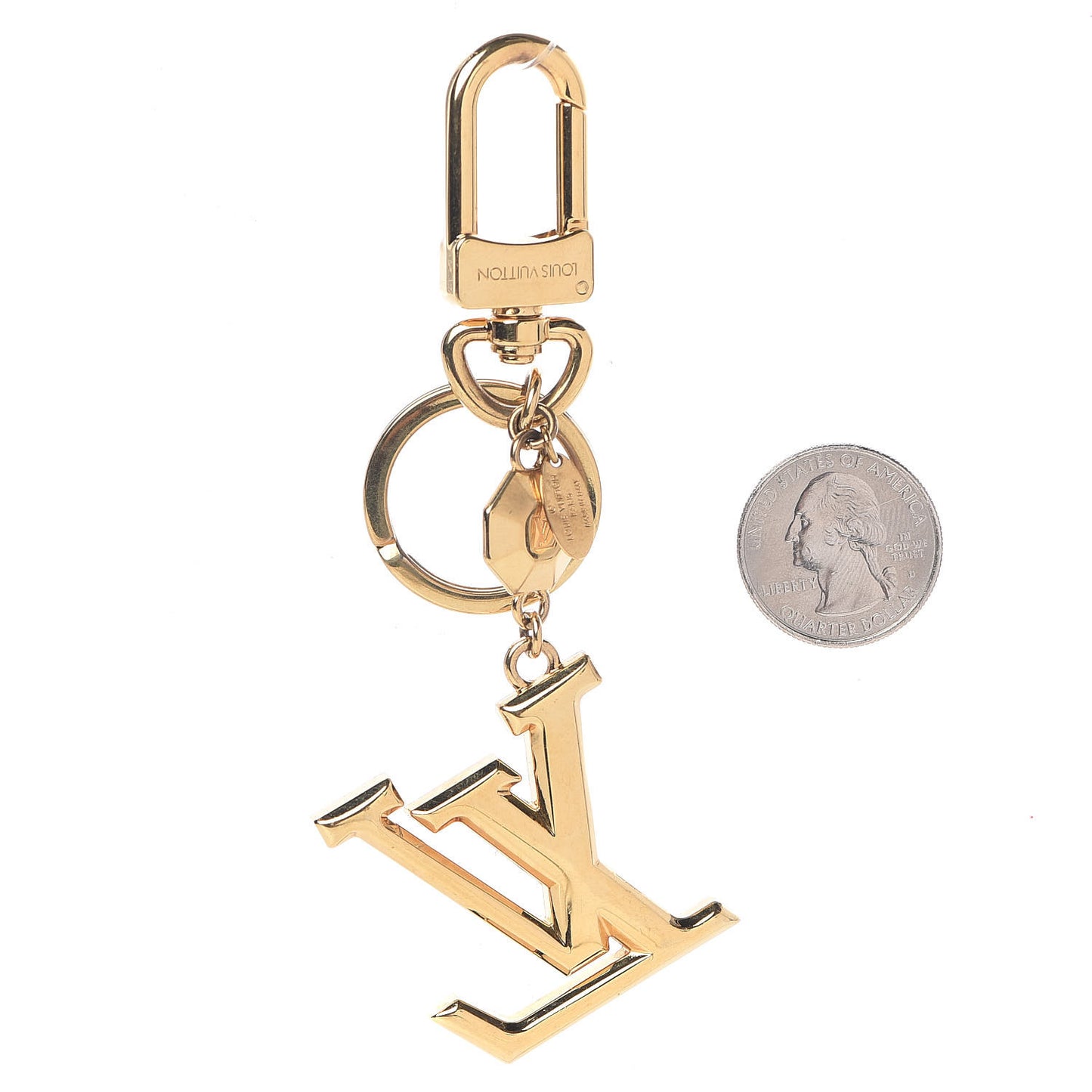 LV Facettes Bag Charm Key Holder Gold
