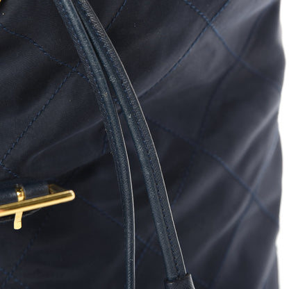 Prada Tessuto Nylon Vela Quilted Chain Backpack Navy 11 of 13