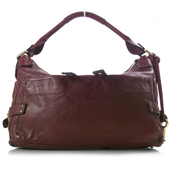 Leather Large Paddington Hobo Grenat