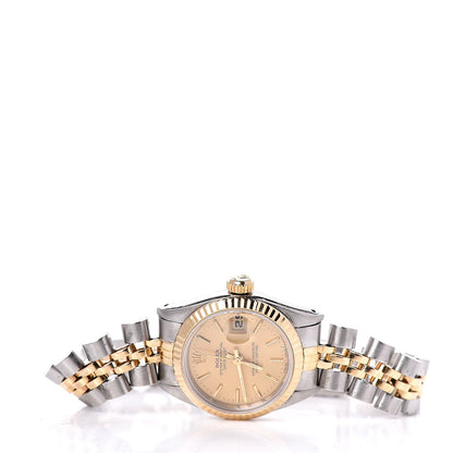 Rolex Stainless Steel 18K Yellow Gold 26mm Oyster Perpetual Datejust Watch Champagne 69173 3 of 7