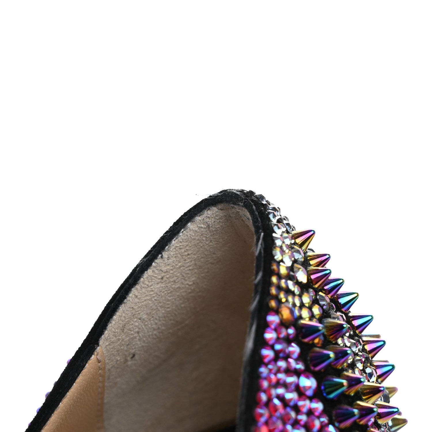 Christian Louboutin Milky Suede Iriza Bling Bang 100 Pumps 38.5 Black Multicolor 10 of 11