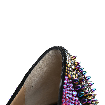 Christian Louboutin Milky Suede Iriza Bling Bang 100 Pumps 38.5 Black Multicolor 10 of 11