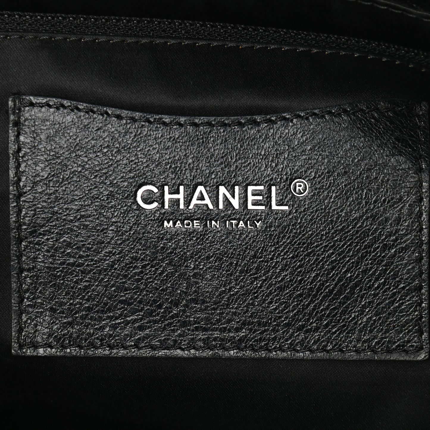 Glazed Calfskin Large On The Road Tote Black