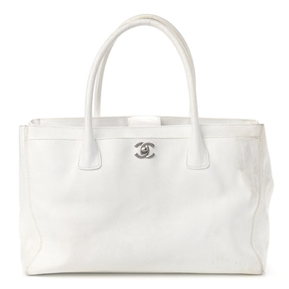 Chanel Calfskin Cerf Executive Shopper Tote White 1 of 19
