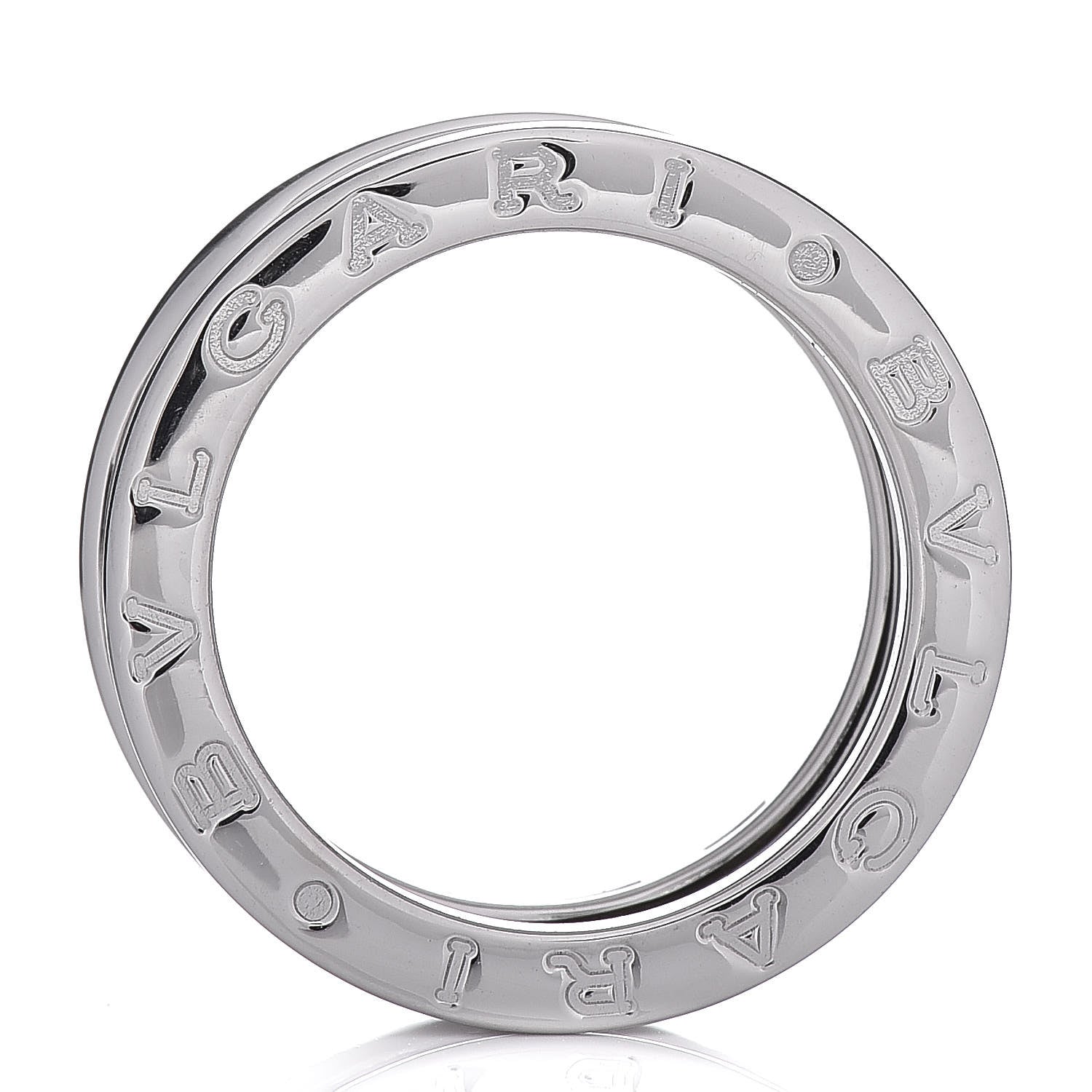 Bulgari 18K White Gold B.Zero1 Two-Band Ring 50 5.25 4 of 7