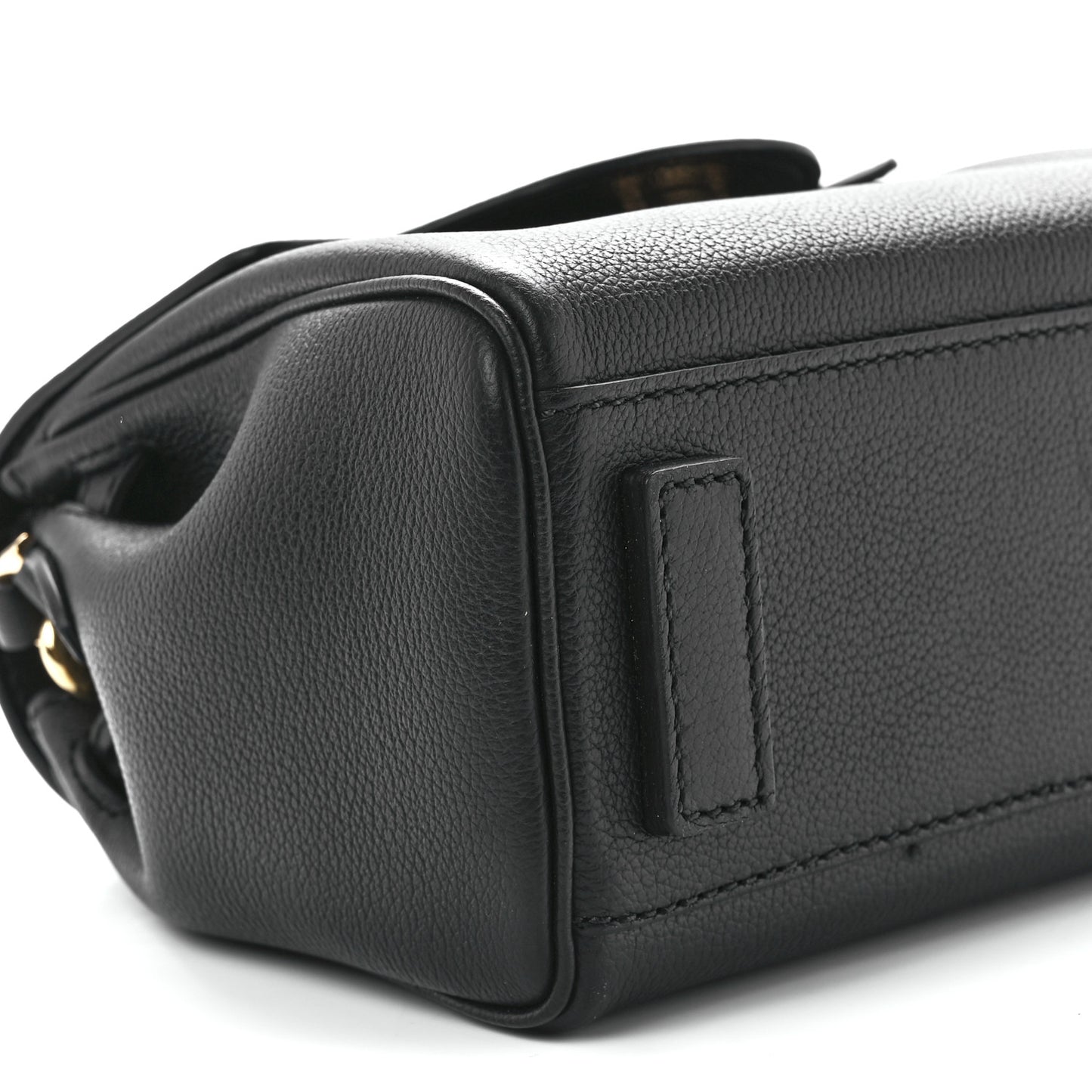 Grained Calfskin Small La Medusa Top Handle Bag Black