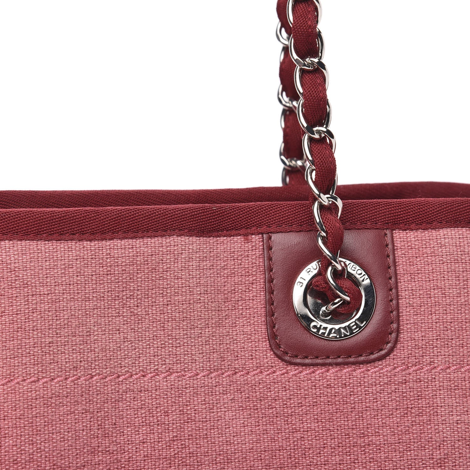 Chanel Canvas Mini Deauville Tote Red 12 of 12