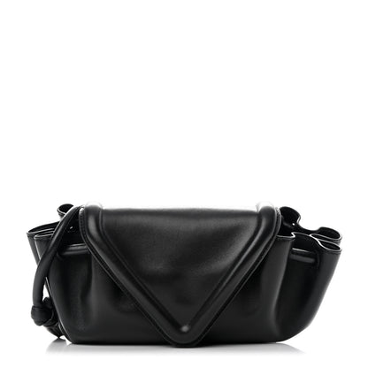 Bottega Veneta Lambskin Small Beak Triangle Flap Shoulder Bag Black 1 of 12