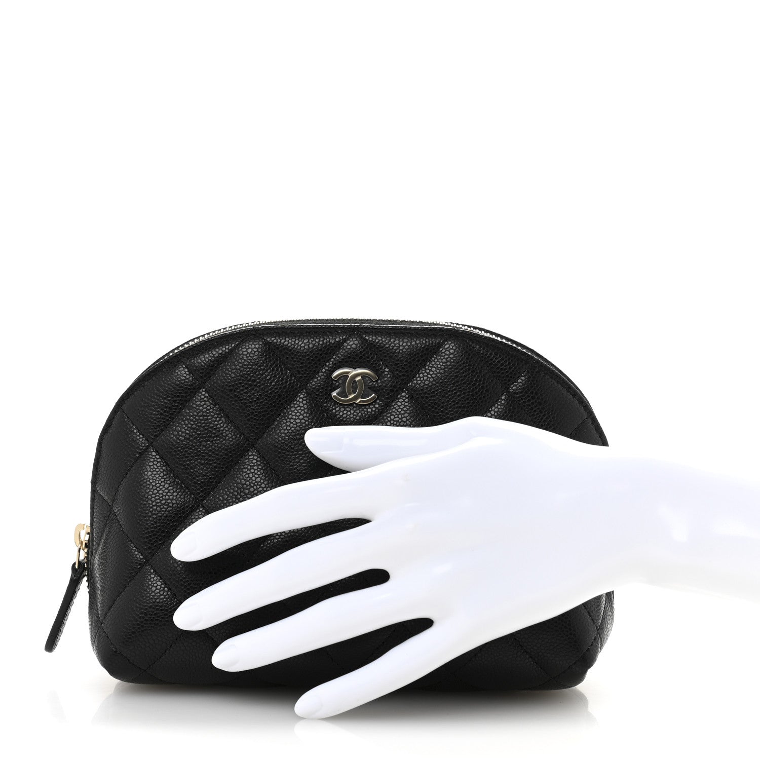 Chanel Caviar Quilted Cosmetic Case Black 2 of 8