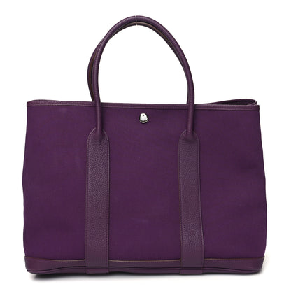 Hermes Toile Negonda Garden Party Tote 36 MM Cassis 1 of 11