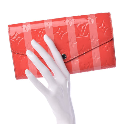 Louis Vuitton Vernis Rayures Sarah Wallet NM Poppy 2 of 6