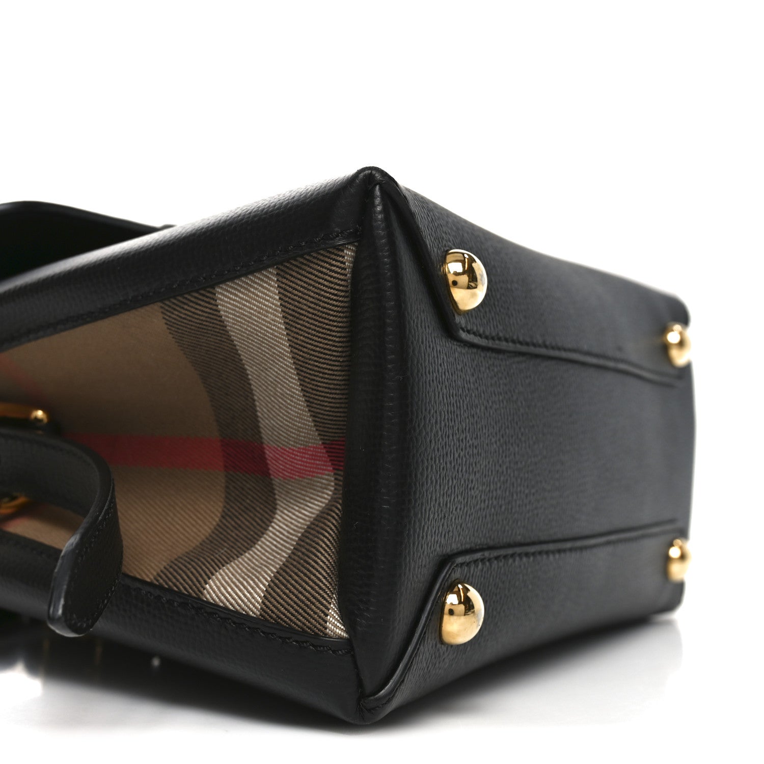 Burberry Derby Calfskin House Check Small Camberley Black 8 of 9