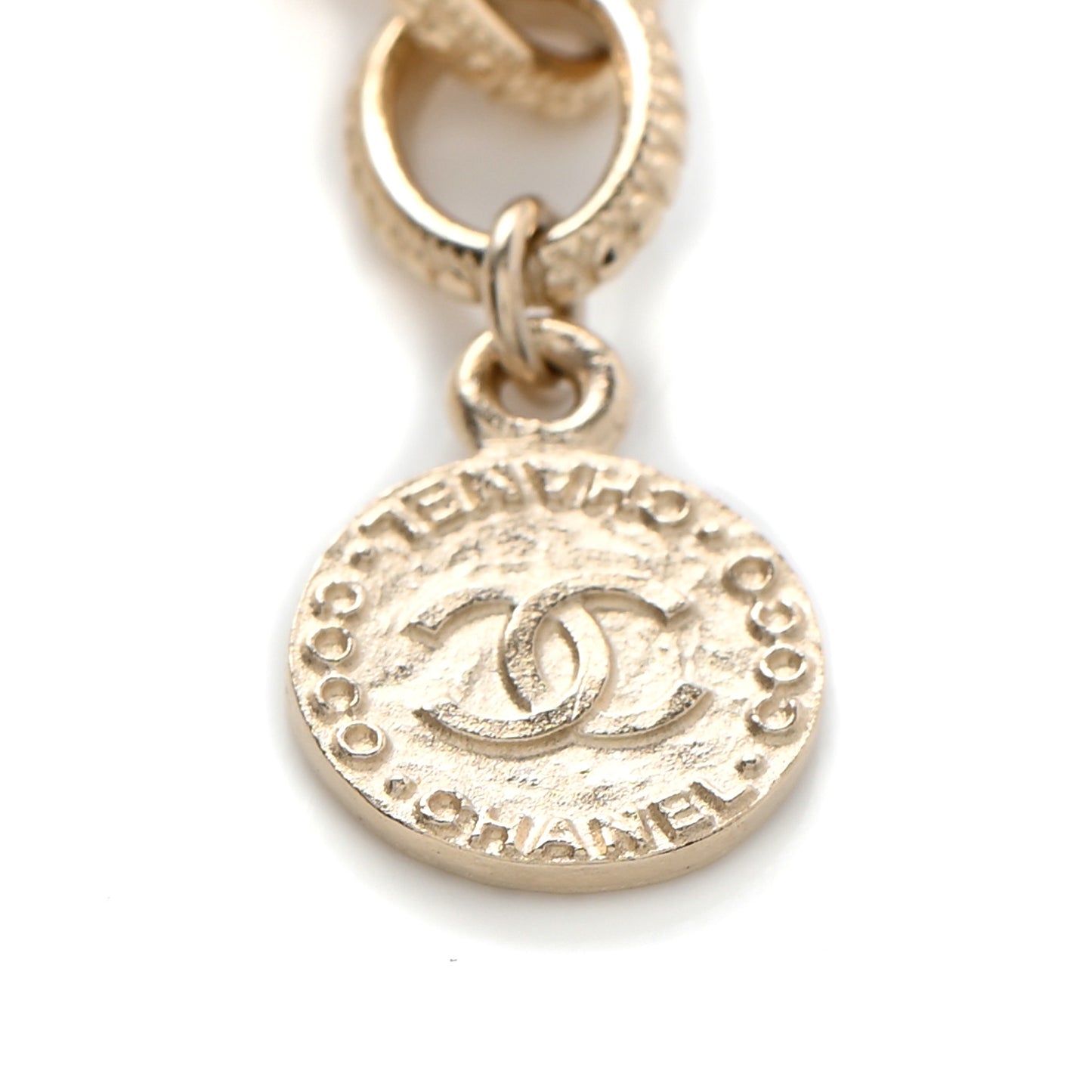 Pearl CC 100th Anniversary Necklace Light Gold