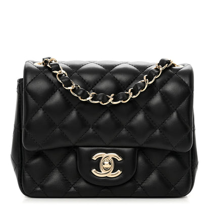 Chanel Lambskin Quilted Mini Square Flap Black 1 of 10
