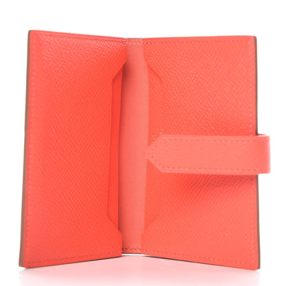 Hermes Epsom Bearn Card Holder Wallet Rose Jaipur 5 of 8