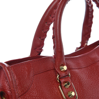 Balenciaga Chevre Gold Metallic Edge Hardware S City Rouge Groseille 15 of 17