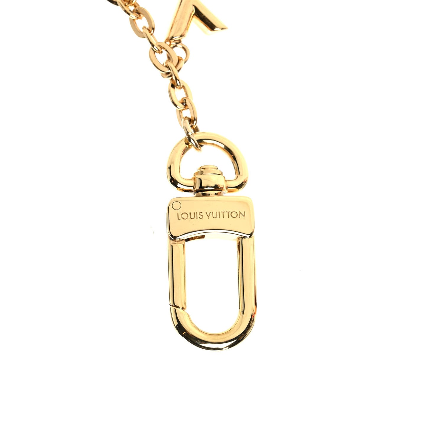 Brass Monogram Blooming Flowers Bag Charm Key Holder Rose Ballerine