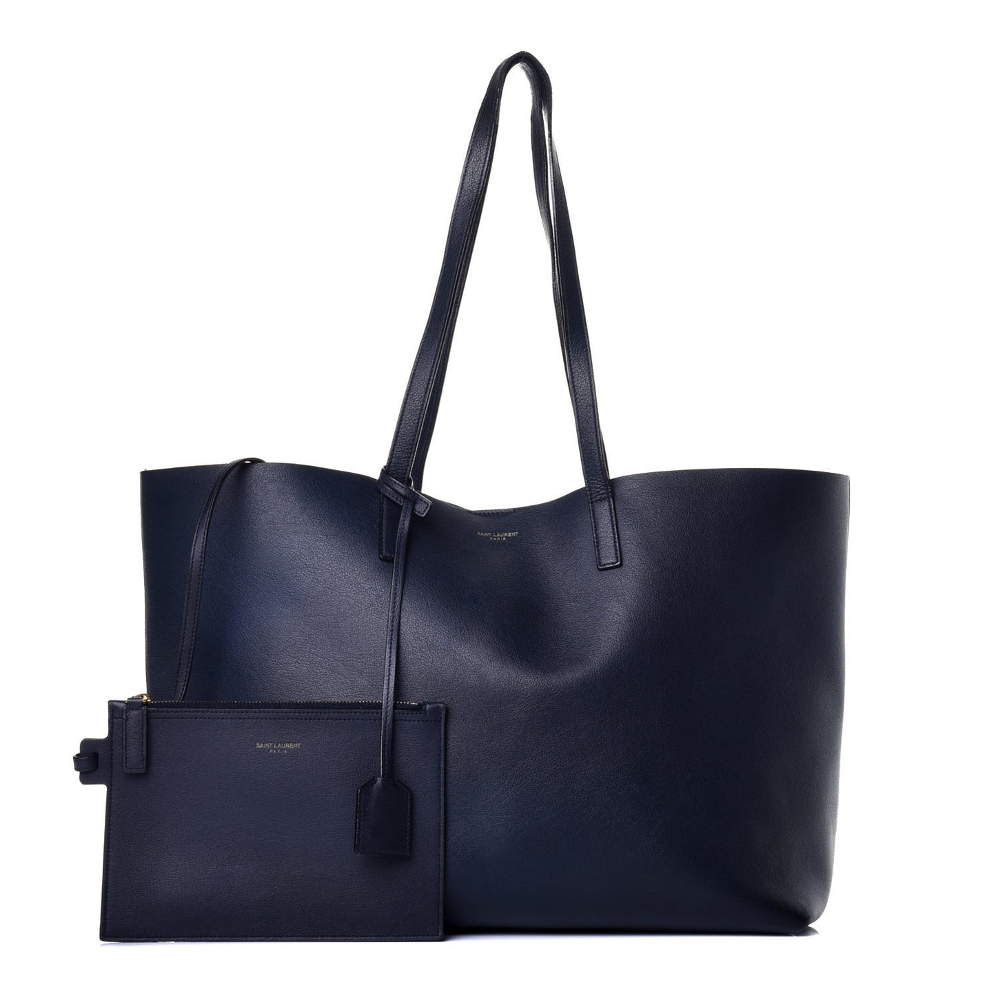 Calfskin Large Shopping Tote Saphir