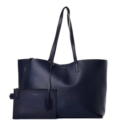 Saint Laurent Calfskin Large Shopping Tote Saphir 1 of 8