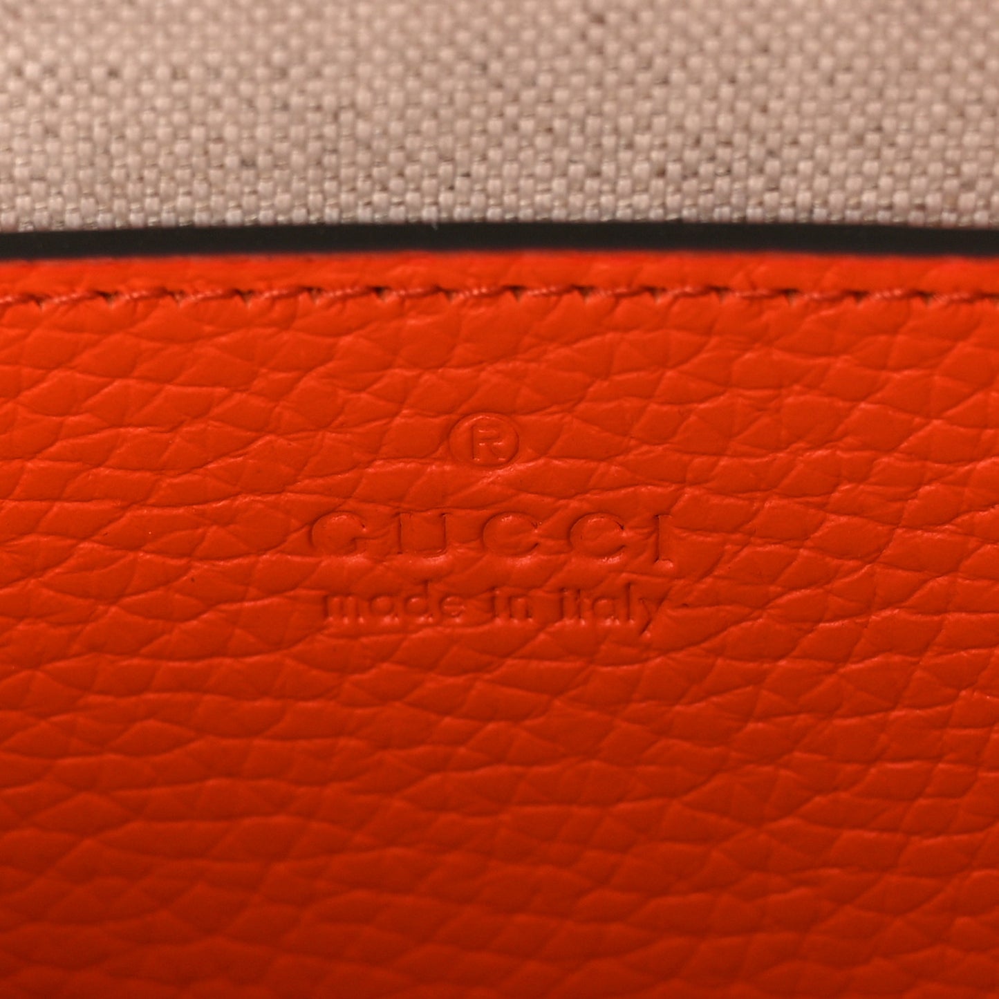 Piuma Calfskin Jumbo GG Embossed Mini Duffle Bag Good Orange