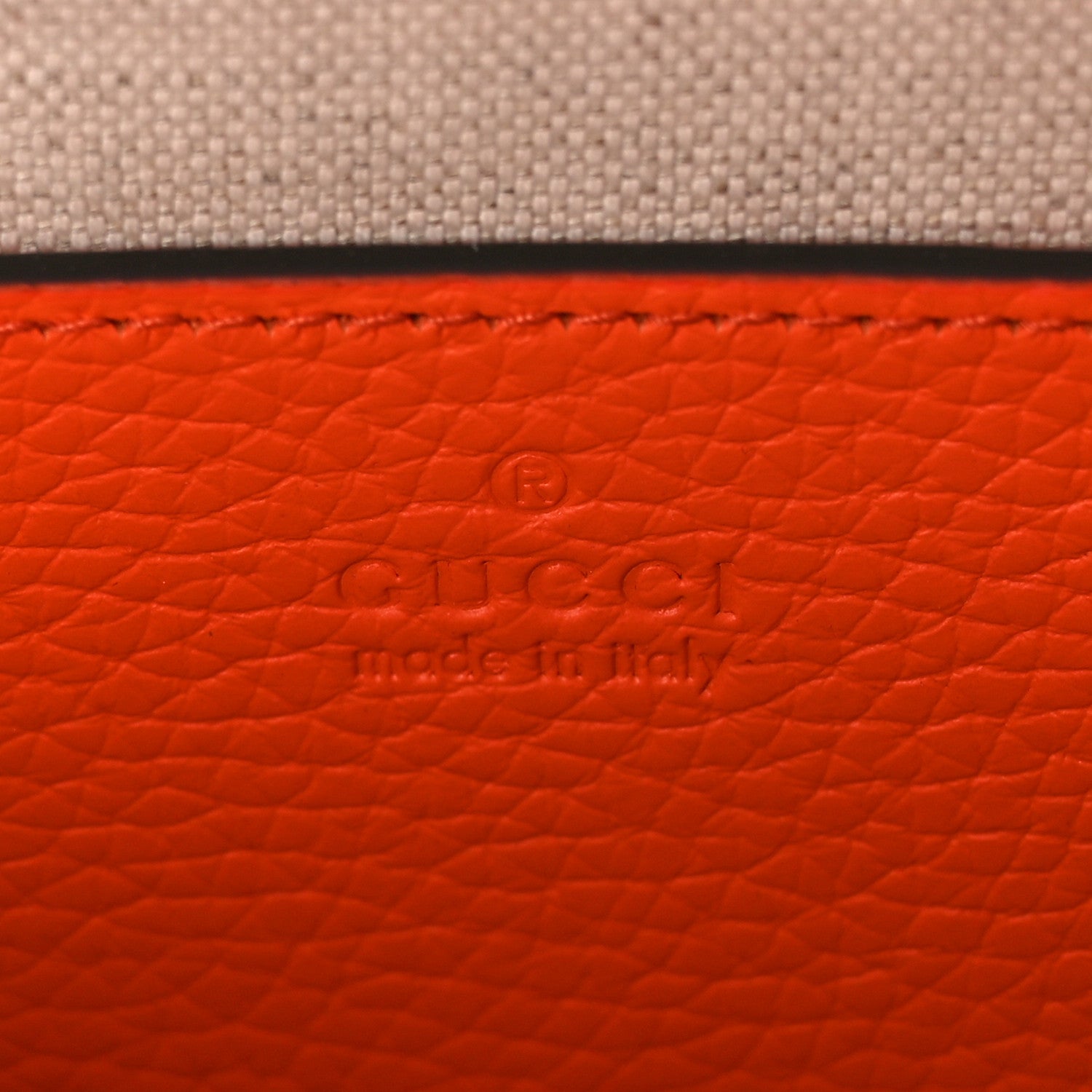 Gucci Piuma Calfskin Jumbo GG Embossed Mini Duffle Bag Good Orange 6 of 8