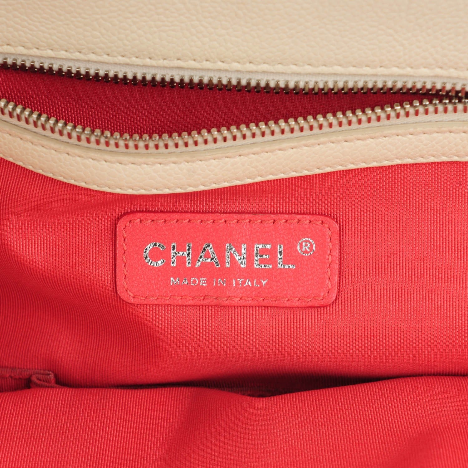 Chanel Caviar Ombre Large Shopping Tote White Rose 6 of 8