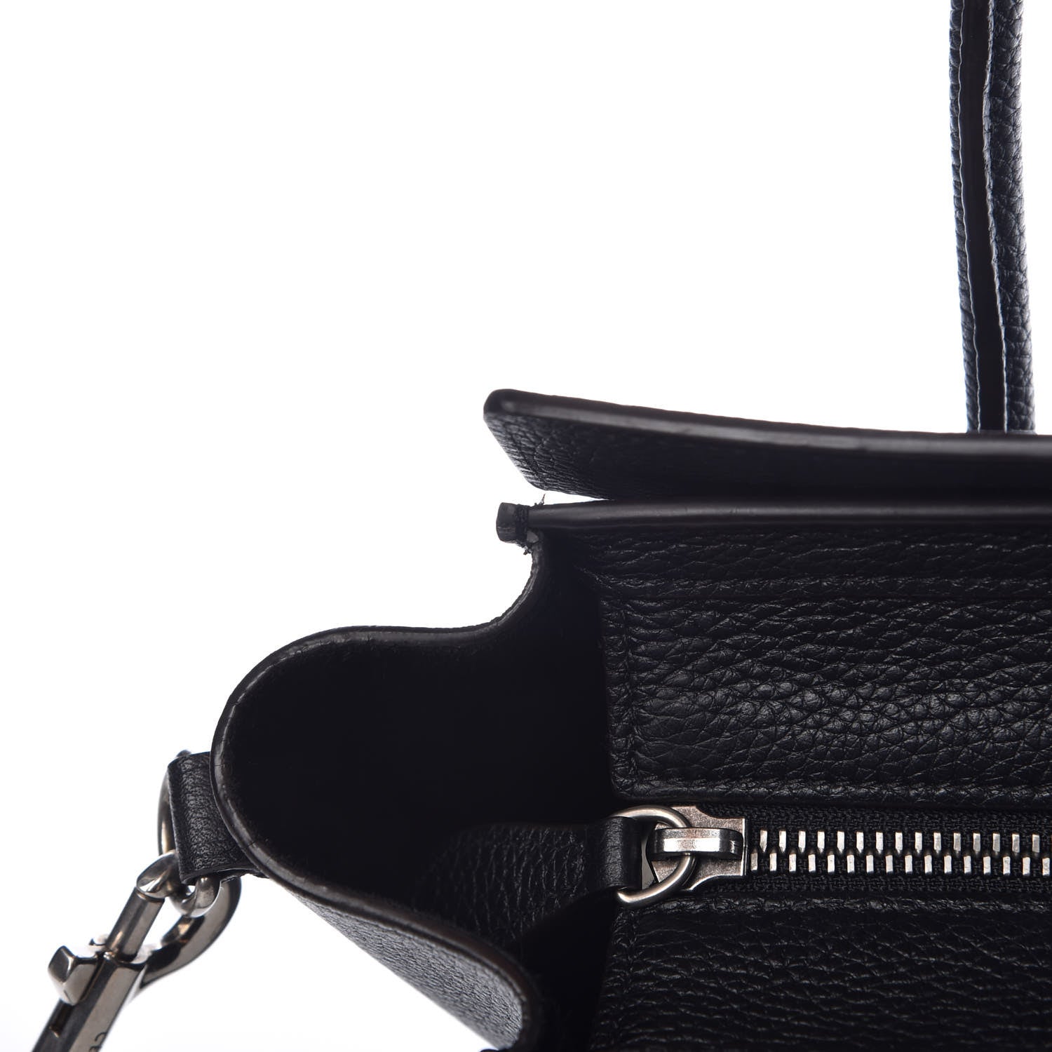Celine Drummed Calfskin Nano Luggage Black 12 of 15