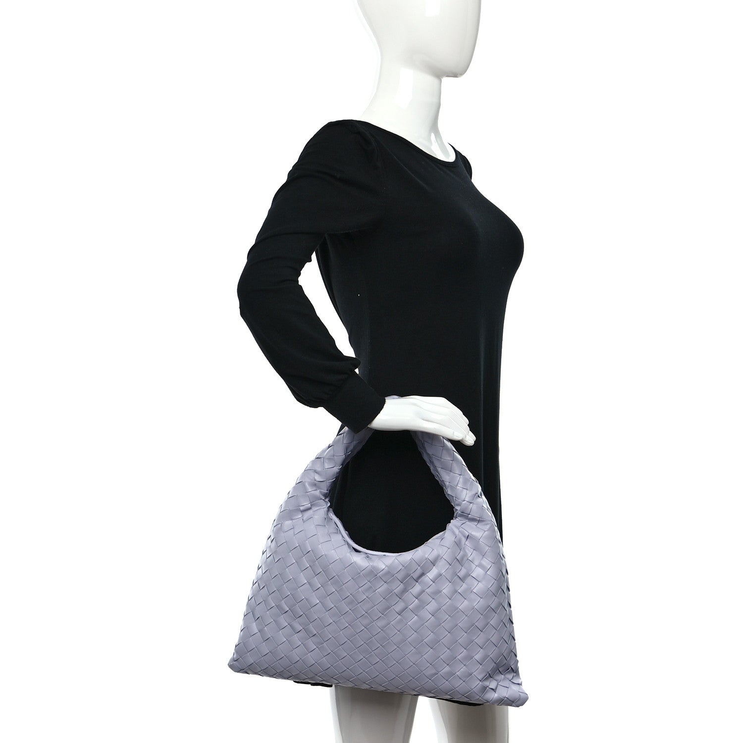 Bottega Veneta Calfskin Intrecciato Small Hop Oyster Lilac 2 of 12