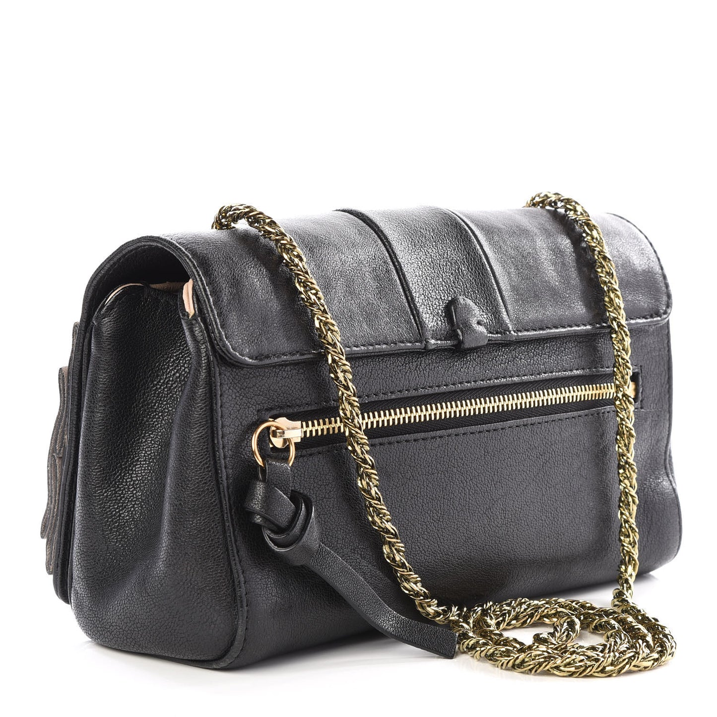 Calfskin Small June Bow Shoulder Bag Black